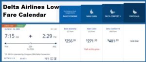 Get the best Fares Deals with Delta Airlines low fare calendar 2021