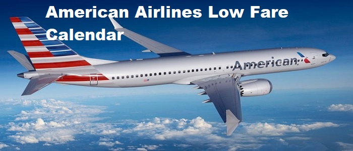 American Airlines low fare calendar